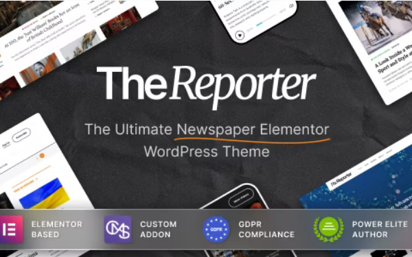 The Reporter v1.0.13 报纸编辑 WordPress 主题下载 [NFIX]