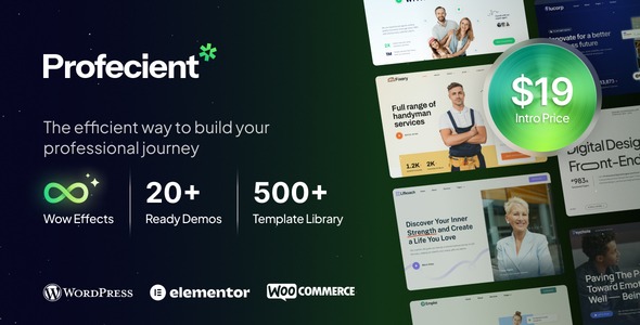 Profecient v1.0.1 多用途 Elementor Business 和 WooCommerce WordPress 主题下载