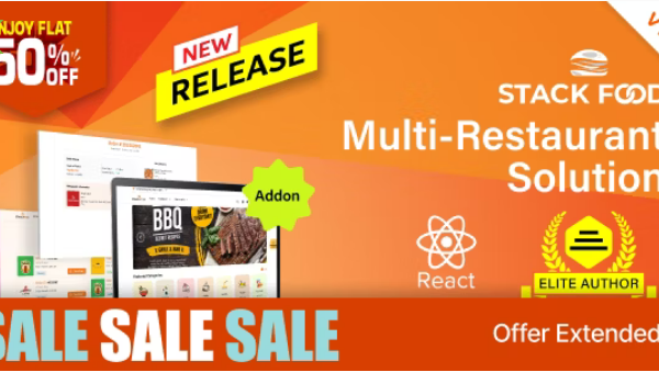 StackFood React User Website v2.4 在线点餐网站源码下载