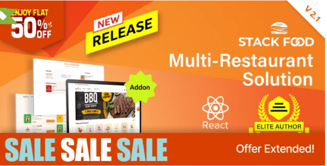 StackFood React User Website v2.4 在线点餐网站源码下载_芒果运营