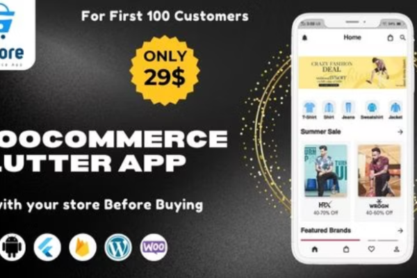 eStore v1.1 从 WordPress WooCommerce 商店构建适用于 Android 和 iOS 的 Flutter 电子商务移动app应用程序源码下载