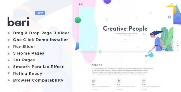 Bari v2.2 – 作品集和 SEO/数字代理 WordPress 主题下载