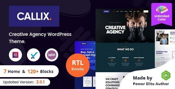 Callix v2.4 – 创意机构 WordPress 主题下载 + RTL