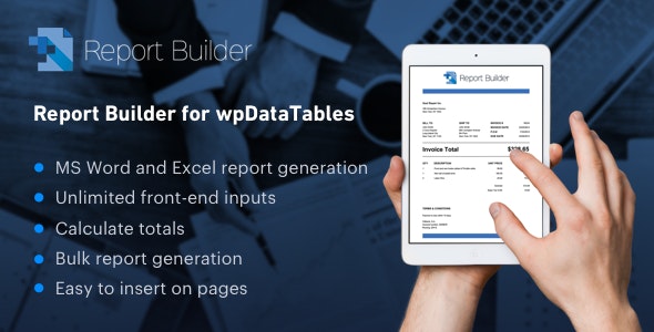 Report Builder for wpDataTables v2.1  wpDataTables报告生成器插件下载