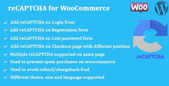 reCAPTCHA for WooCommerce by wpeliteplugins v1.2.2 WooCommerce 的 reCAPTCHA验证插件下载