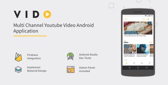 Vido v2.2 – Android Youtube 多频道app源码下载