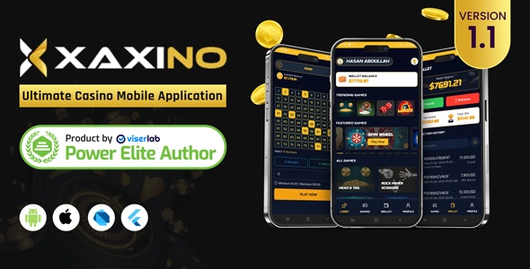 Xaxino v1.1 – 终极赌场移动应用程序app源码下载