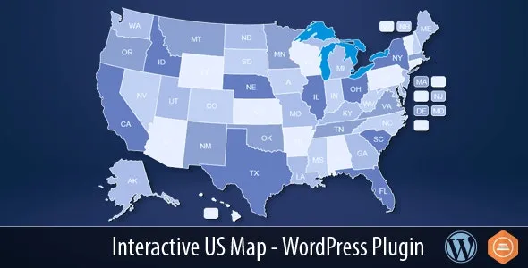 Interactive US Map v2.7 美国交互式地图WordPress插件下载