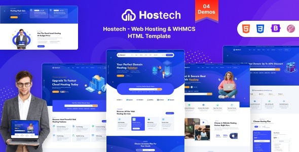 Hostech v1.0 虚拟主机和 WHMCS HTML 模板下载