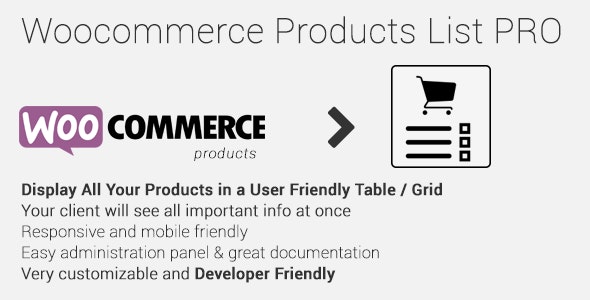 Woocommerce Products List Pro v1.1.29 产品列表展示插件下载