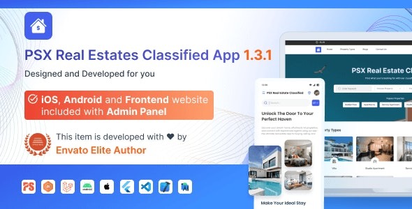 Classified For RealEstates v1.3.1.1 | 带有前端和管理面板的分类应用程序app源码下载