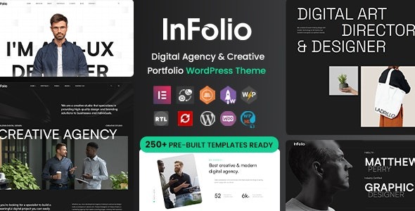 Infolio v1.0.0 数字代理机构与创意作品集 WordPress Elementor 主题下载