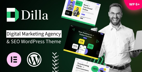 Dilla v1.0.0 – 数字营销代理与 SEO 版 WordPress 主题下载