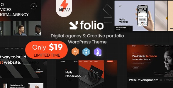 Webfolio v1.0.3 创意作品集和数字代理机构 WordPress Elementor 主题下载