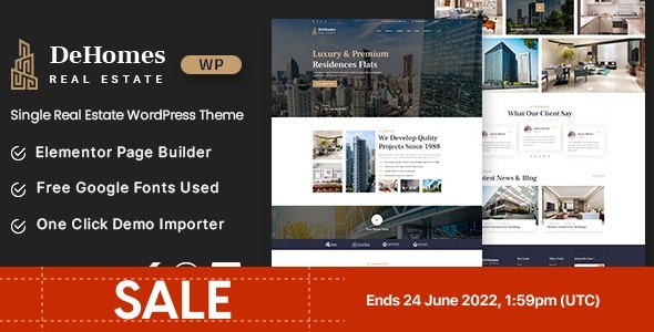 Dehomes v1.0 单一房地产 WordPress 主题下载