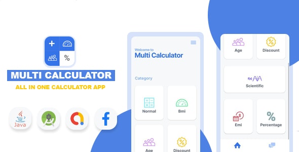 Multi Calculator v1.1 – 一体化计算器应用程序app源码下载