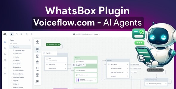 VoiceFlow AI agent for WhatsApp v1.2 “WhatsBox”源码插件下载