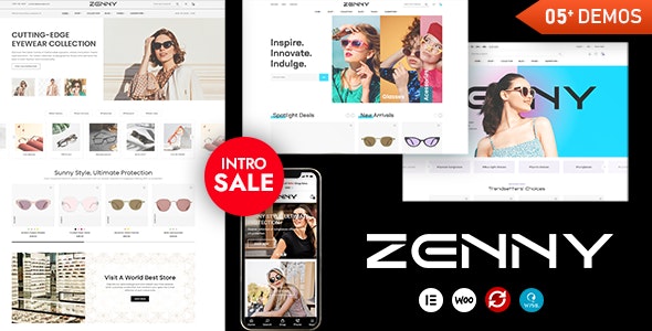 Zenny v1.2 – 眼镜和镜片 Elementor WooCommerce WordPress 主题下载