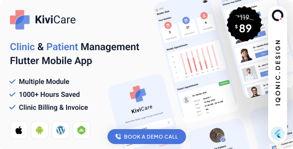 KiviCare Flutter 3.x App – Clinic & Patient Management System v9.4.0 诊所和患者管理系统源码下载