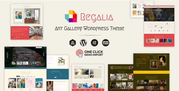 Regalia v1.0 – 艺术家作品集、艺术画廊主题下载