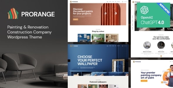 ProRange v2.3 – 绘画与装修建筑公司 WordPress 主题下载