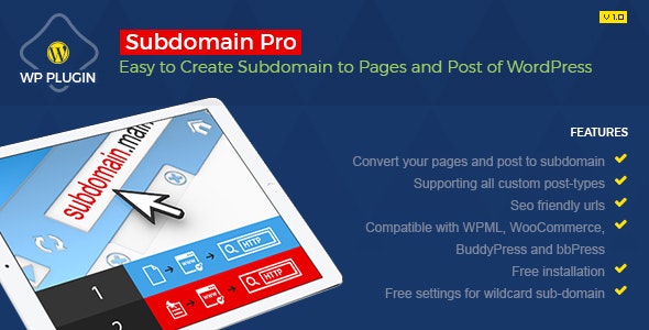 Subdomain Pro v3.0.0  将网页转换为子域名插件下载