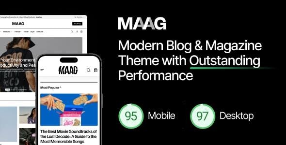 Maag v1.0.1 现代博客和杂志wordpress主题下载