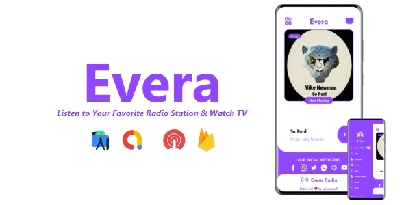 Evera v3.0.0 – 单站广播电视应用程序app | ADMOB、FIREBASE、ONESIGNAL源码下载