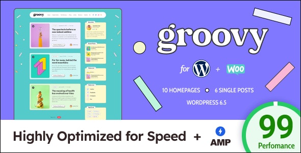 Groovy v2.3.0 – 适用于 WordPress 的现代且轻量的博客主题下载