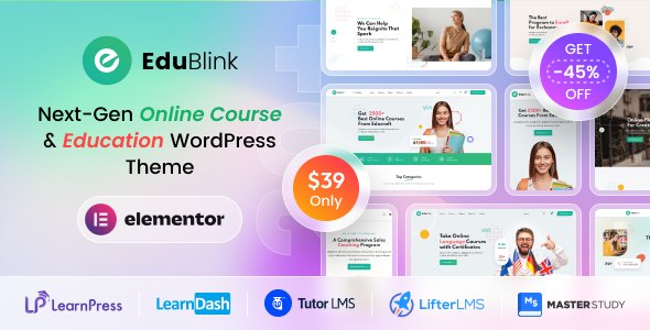 EduBlink v1.0.14 – 教育和在线课程 WordPress 主题下载