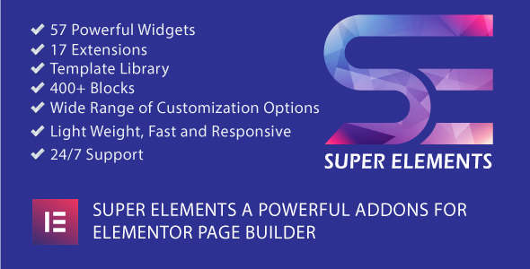 Super Elements v2.5.2 – Elementor 拓展插件下载