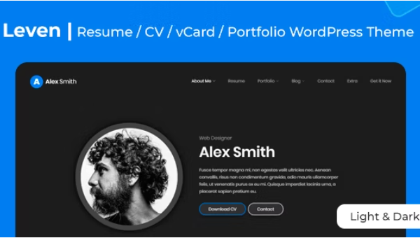 Leven v.1.8.4 简历/CV 的 WordPress 主题下载