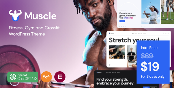 Muscle v1.0 – 运动中心和日光浴室 WordPress 主题下载