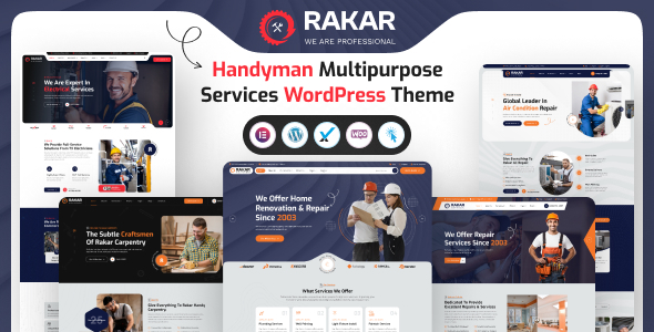 Rakar v1.0.0 – 多用途服务 WordPress 主题下载