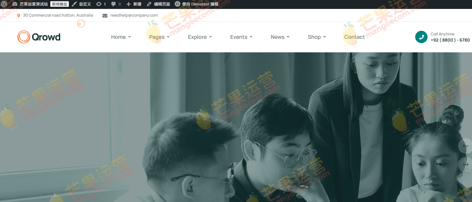 Qrowd 众筹项目与慈善 WordPress 主题下载