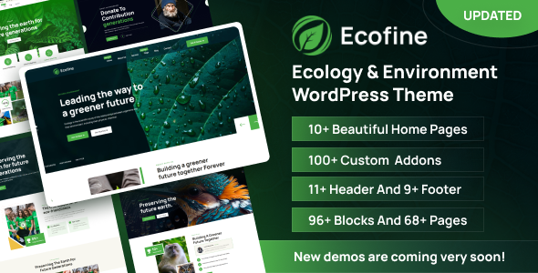 Ecofine v1.1.2 – 生态与环境 WordPress 主题下载