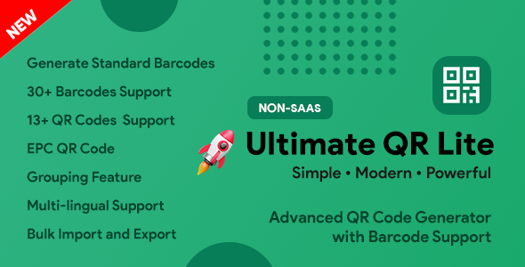 UltimateQR Lite v1.0 – 二维码 + 条形码生成器源码下载