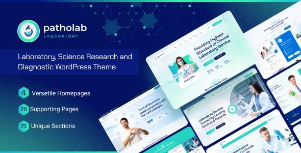 Patholab v1.0.5 实验室与科学研究 WordPress 主题下载
