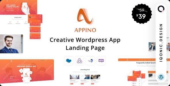 Appino v1.5.1 创意 WordPress 应用登陆页面主题下载