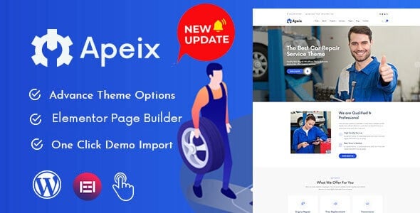 Apeix v2.0.1 汽车维修服务和汽车 WordPress 主题下载