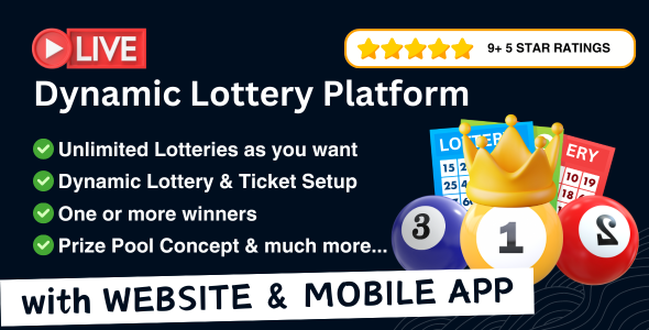 Dynamic Lottery & Competition Platform v4.9 – 在线彩票、幸运抽奖、义卖抽奖和竞赛源码下载