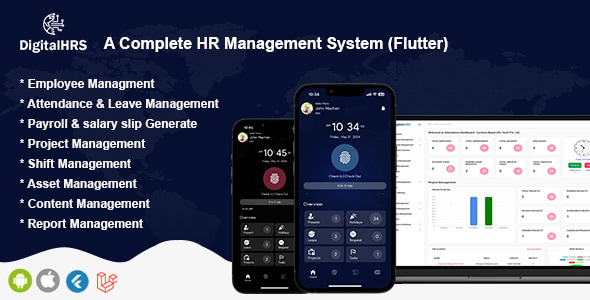 DigitalHR – 18 September 2024 一个完整的人力资源管理系统（Flutter 版）源码下载