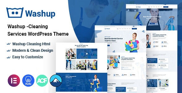 Washup v1.0.0 – 清洁服务 WordPress 主题下载