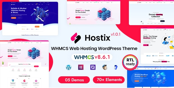 Hostix v2.0.2 – 托管 WHMCS WordPress 主题下载