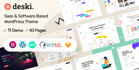 Deski v1.4.1 – 现代 SaaS 和软件登录页面的 WordPress 主题下载