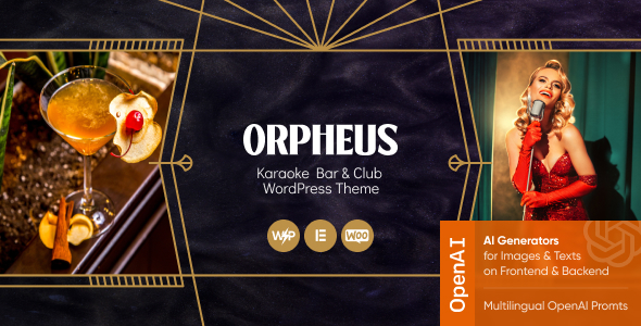 Orpheus v1.0 – 卡拉 OK 酒吧和俱乐部 WordPress 主题下载