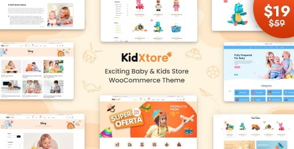 KidXtore v2.4.2 婴儿商店和儿童用品店 WooCommerce 主题下载