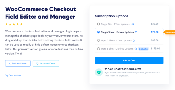 WooCommerce Checkout Field Editor and Manager Pro 5.0.1 WooCommerce 结账页面字段编辑器插件下载
