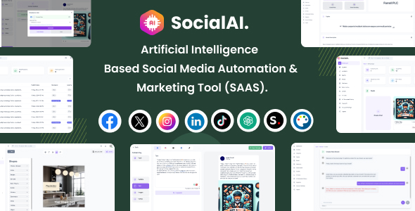 SocialAI v2.3 – 基于人工智能的社交媒体自动化和营销工具（SAAS）源码下载