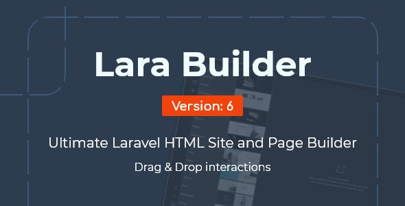 LaraBuilder v6.6 Laravel 框架中的 HTML 网站构建器PHP源码下载